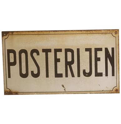 Posterijen Emaille Bord - Origineel