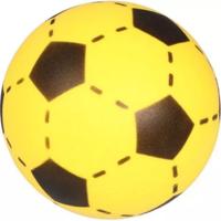 T&F Creations Softbal foam - voetbal print - geel - zacht - 20 cm - speelgoed ballen T&F Creations Softbal foam - voetbal print - geel - zacht - 20 cm - speelgoed ballen