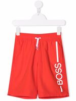 BOSS Kidswear short de bain à logo imprimé - Rouge