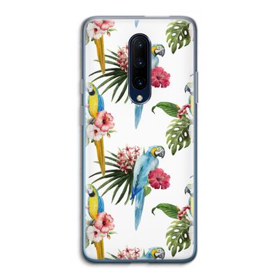 Kleurrijke papegaaien: OnePlus 7 Pro Transparant Hoesje