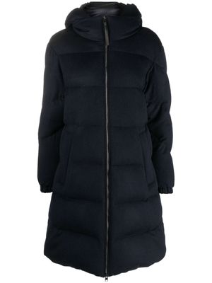 Woolrich manteau matelassé en laine à col cheminée - Bleu
