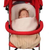 Dikke baby Swaddle wrap brei envelop slaapzak pasgeboren baby warme bands indoor baby wandelwagen slaapzak (beige)