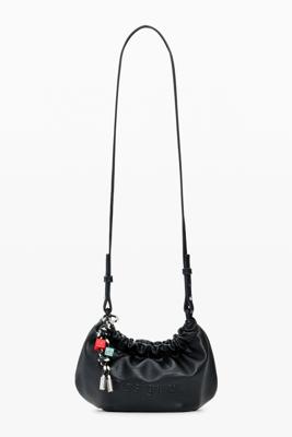 Grote portemonnee schoudertas met charms - BLACK - U