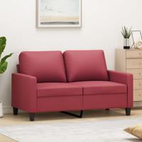 Tweezitsbank 120 cm kunstleer wijnrood