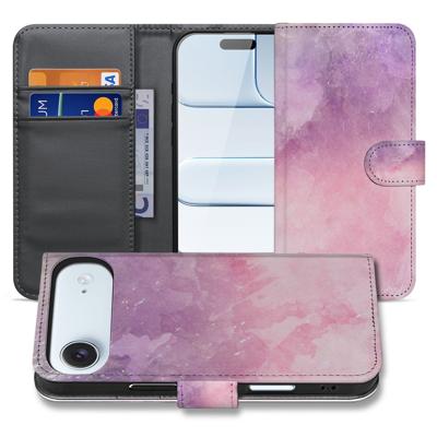Pink Purple Paint Hoesje Voor Apple iPhone Air | Bookcase & Portemonnee Hoesje