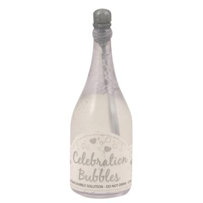 Bruiloft bellenblaas - 24x stuks - champagnefles van 9 cm - huwelijk versiering