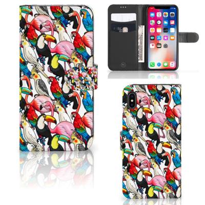 Apple iPhone Xs Max | Telefoonhoesje | Met pasjeshouder | Birds