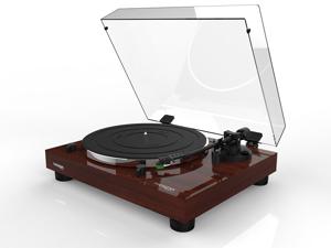 Thorens TD 202 (Buitenkans) platenspeler walnoot hoogglans