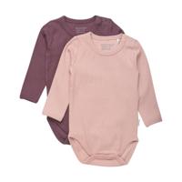 OUTLET Minymo romper lange mouw 2-pack Misty Rose-74
