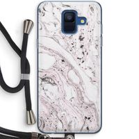Mengelmoes: Samsung Galaxy A6 (2018) Transparant Hoesje met koord