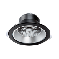 LED inbouwspot met reflector 2000 lumen 20w Ø 145-150mm stralingshoek 50° 3000K 4000K of 6000K zwart