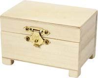 Schatkist creativ company 6x9x6cm hout | 3 stuks