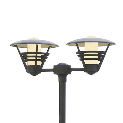 Lantaarnpaal Gemini opzetstuk 2-lichts matzwart 501-750