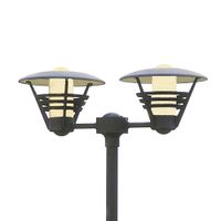 Lantaarnpaal Gemini opzetstuk 2-lichts matzwart 501-750