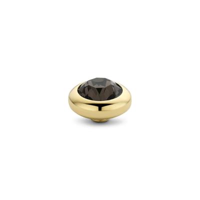 Melano Vivid Basic CZ Steentje Smoked Topaz | Goud