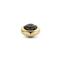 Melano Vivid Basic CZ Steentje Smoked Topaz | Goud