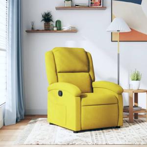 Fauteuil verstelbaar fluweel geel