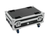 ROADINGER Flightcase 4x AKKU BAR-6 Glow QCL Flex QuickDMX with charging function