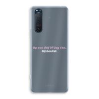 gij beslist: Sony Xperia 5 II Transparant Hoesje