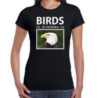 Amerikaanse zeearenden t-shirt met dieren foto birds of the world zwart voor dames