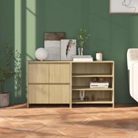 2 st Dressoirs bewerkt hout sonoma eikenkleurig