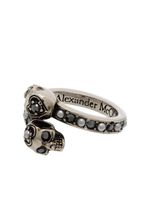 Alexander McQueen bague Skull à design torsadé - Argent