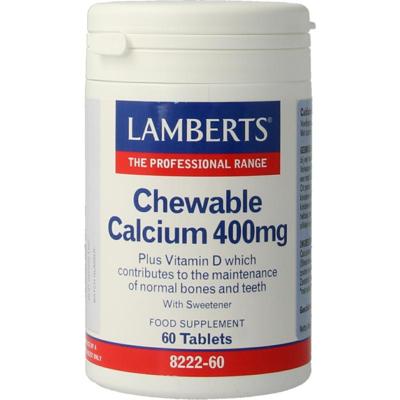 Lamberts Calcium 400mg kauwtabletten + Vit. D en Fos