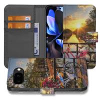 Google Pixel 9a | Book Case | & Portemonnee Hoesje Amsterdamse Grachten