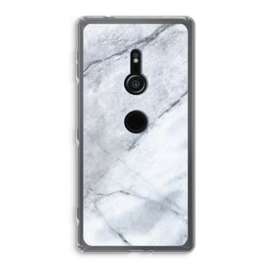 Witte marmer: Sony Xperia XZ2 Transparant Hoesje