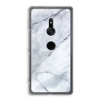 Witte marmer: Sony Xperia XZ2 Transparant Hoesje
