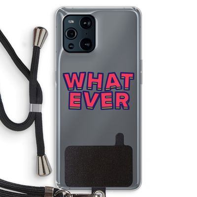 Whatever: Oppo Find X3 Transparant Hoesje met koord