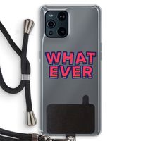 Whatever: Oppo Find X3 Transparant Hoesje met koord