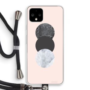 Marmeren cirkels: Pixel 4 Transparant Hoesje met koord