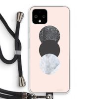 Marmeren cirkels: Pixel 4 Transparant Hoesje met koord