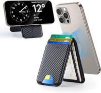 Classic Magnetic Wallet Stand for 5 cards - Black Carbon Fiber