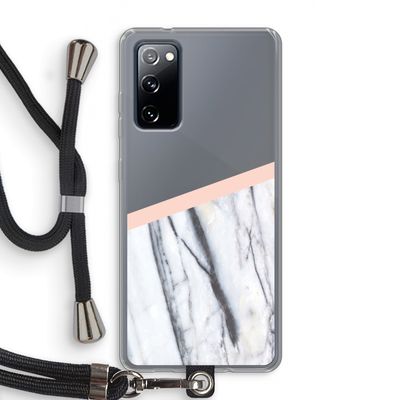 A touch of peach: Samsung Galaxy S20 FE / S20 FE 5G Transparant Hoesje met koord