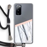A touch of peach: Samsung Galaxy S20 FE / S20 FE 5G Transparant Hoesje met koord