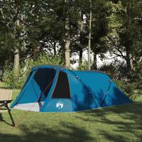 Tunnel Tent 3-Person met dak Blauw en Grijs 328 x 228 x 115 cm