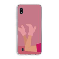 Pink boots: Samsung Galaxy A10 Transparant Hoesje Pink boots: Samsung Galaxy A10 Transparant Hoesje
