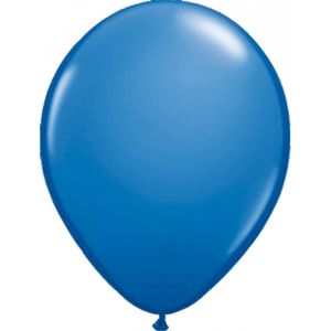 50x ballonnen metallic blauw   -