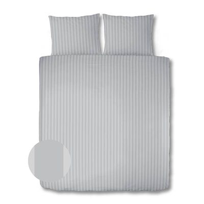 Dekbed Discounter Satin Stripes - Zilver Grijs Lits-jumeaux (240 x 200/220 cm + 2 kussenslopen) Dekbedovertrek