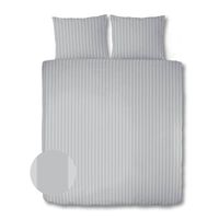 Dekbed Discounter Satin Stripes - Zilver Grijs Lits-jumeaux (240 x 200/220 cm + 2 kussenslopen) Dekbedovertrek - thumbnail