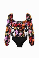 Gebloemde body M. Christian Lacroix - BLACK - S