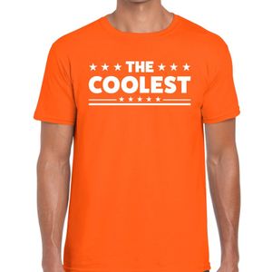 The Coolest tekst t-shirt oranje heren