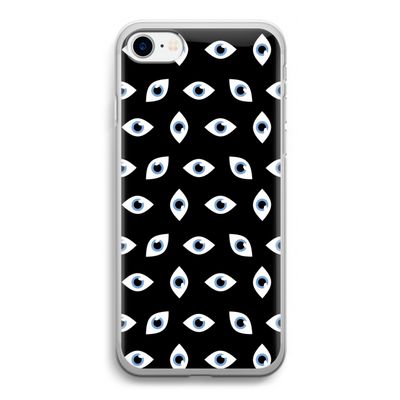 Eyes pattern: iPhone SE 2020 Transparant Hoesje