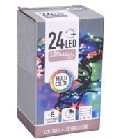 Kerstverlichting - multi kleuren - 40 leds - 180 cm - zwart snoer - batterij Kerstverlichting - multi kleuren - 40 leds - 180 cm - zwart snoer - batterij