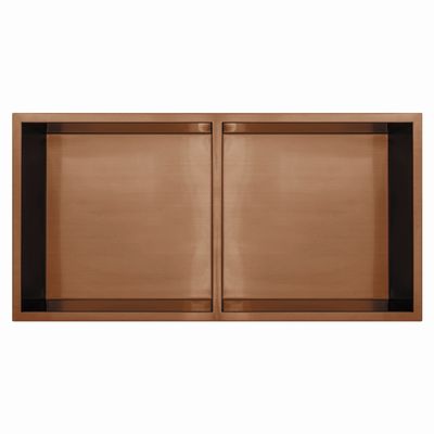 Inbouwnis Qisani Flow Dubbel Geborsteld Copper