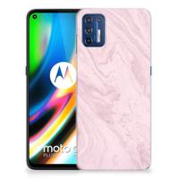 Motorola Moto G9 Plus | TPU | Siliconen hoesje | Marble Pink - Origineel Cadeau Vriendin