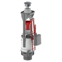 Drukknop spoelmechanisme kit - ROUSSEAU - NF gecertificeerd - Verstelbaar - Geschikt voor dubbele stroom - Chrome afwerking