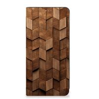 Book Wallet Case voor Google Pixel 8 Wooden Cubes